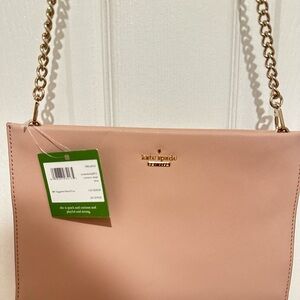 Kate Spade Blush Pink Shoulder Bag with Gold Chain